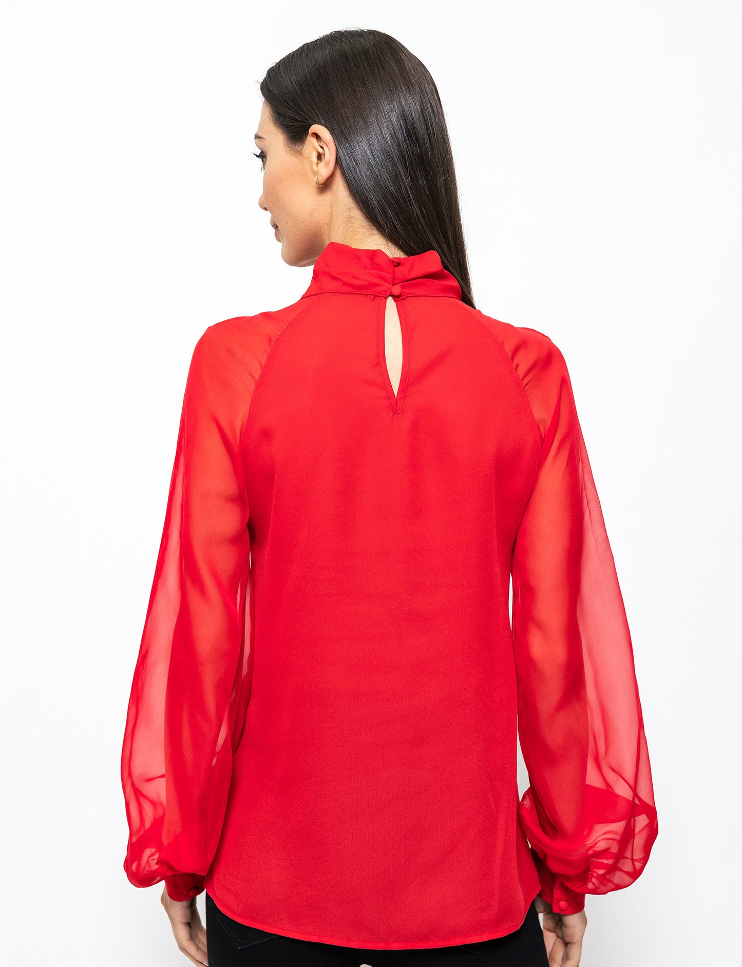 The Trendsetter Sheer Sleeves Dakota Blouse