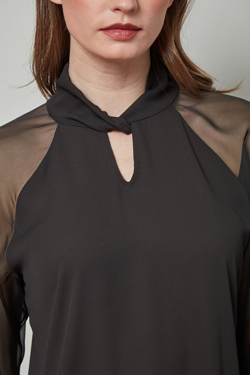 Glamour Galore Keyhole Neckline Dakota Top