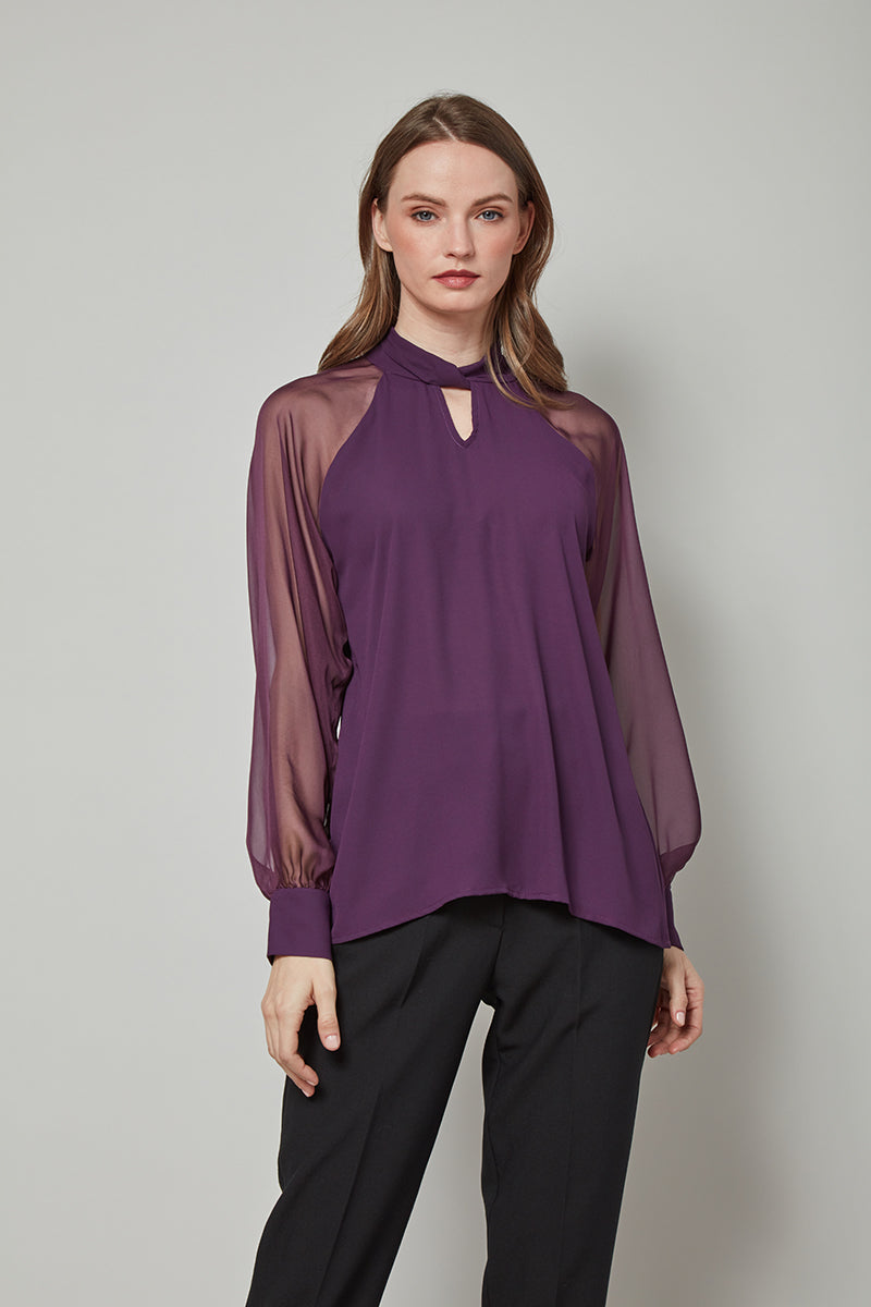 Glamour Galore Keyhole Neckline Dakota Top