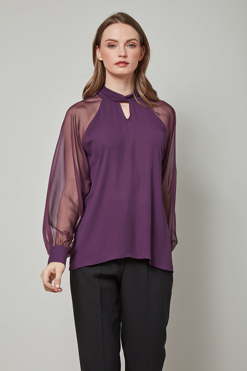 Glamour Galore Keyhole Neckline Dakota Top