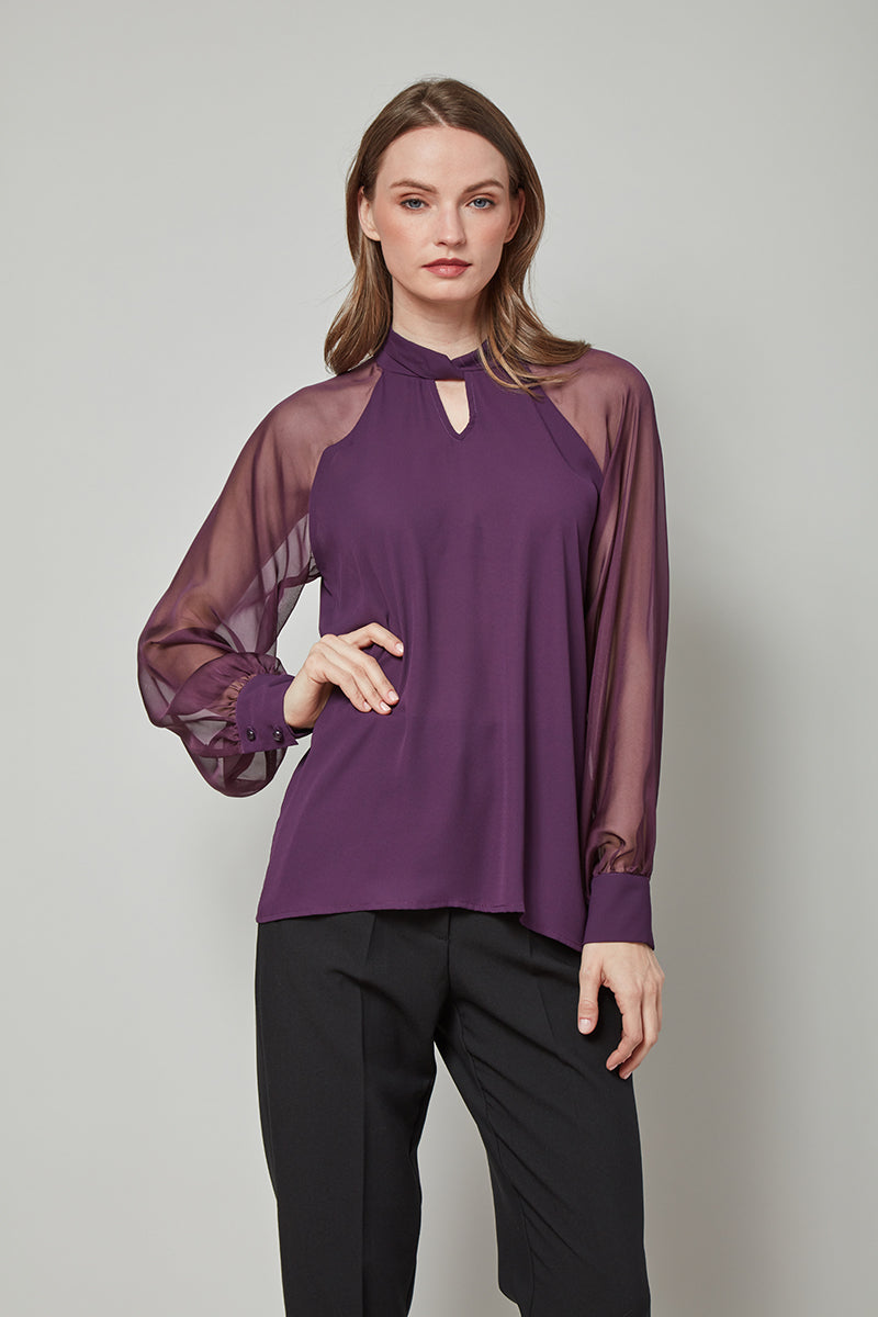 Glamour Galore Keyhole Neckline Dakota Top