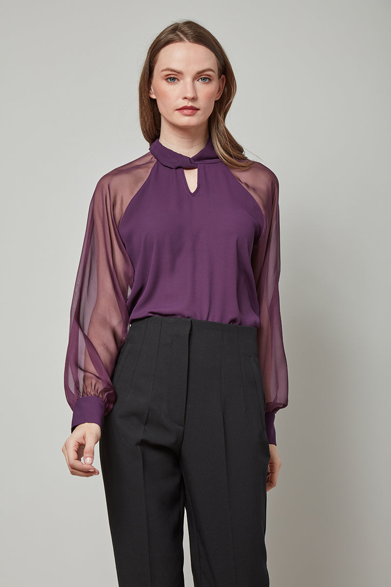 Glamour Galore Keyhole Neckline Dakota Top