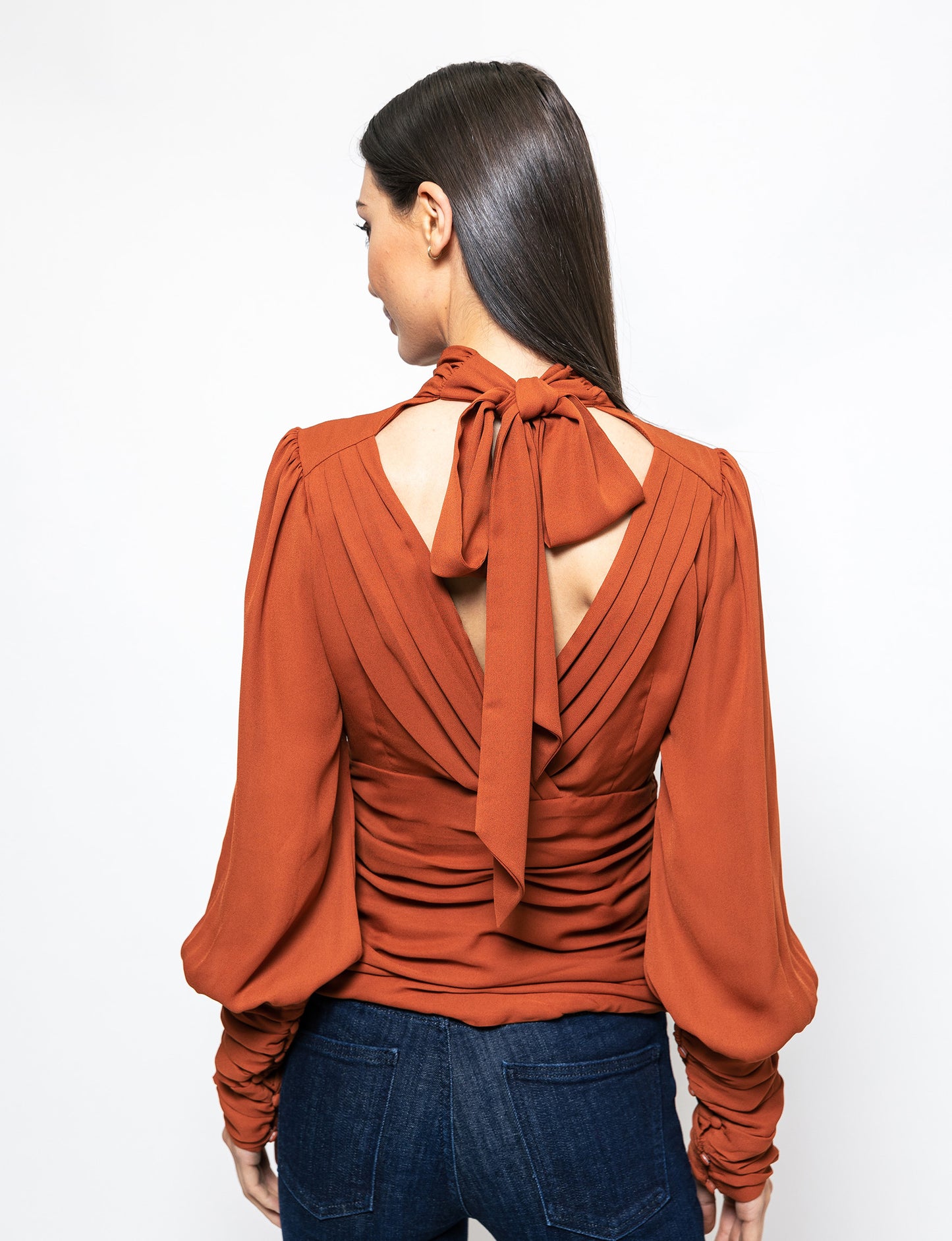 Flirt With Me Tie Neck Carly Blouse