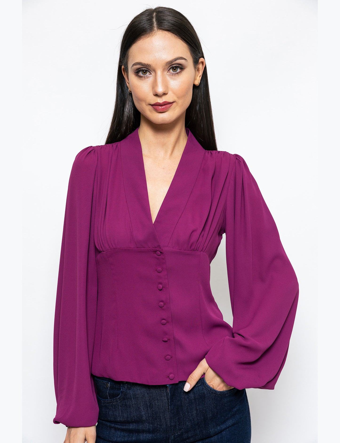 Dreamy Escape Gathered Ava Blouse