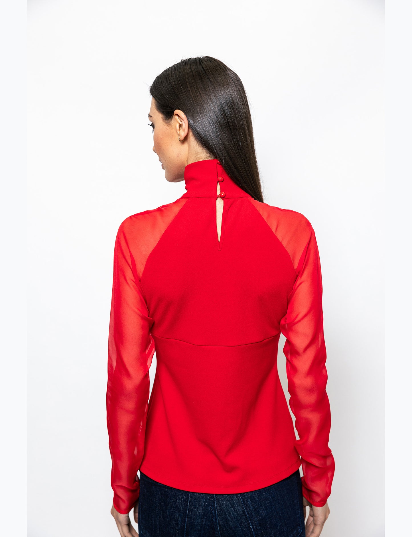 Stay Romantic Mock Neck Kiki Blouse