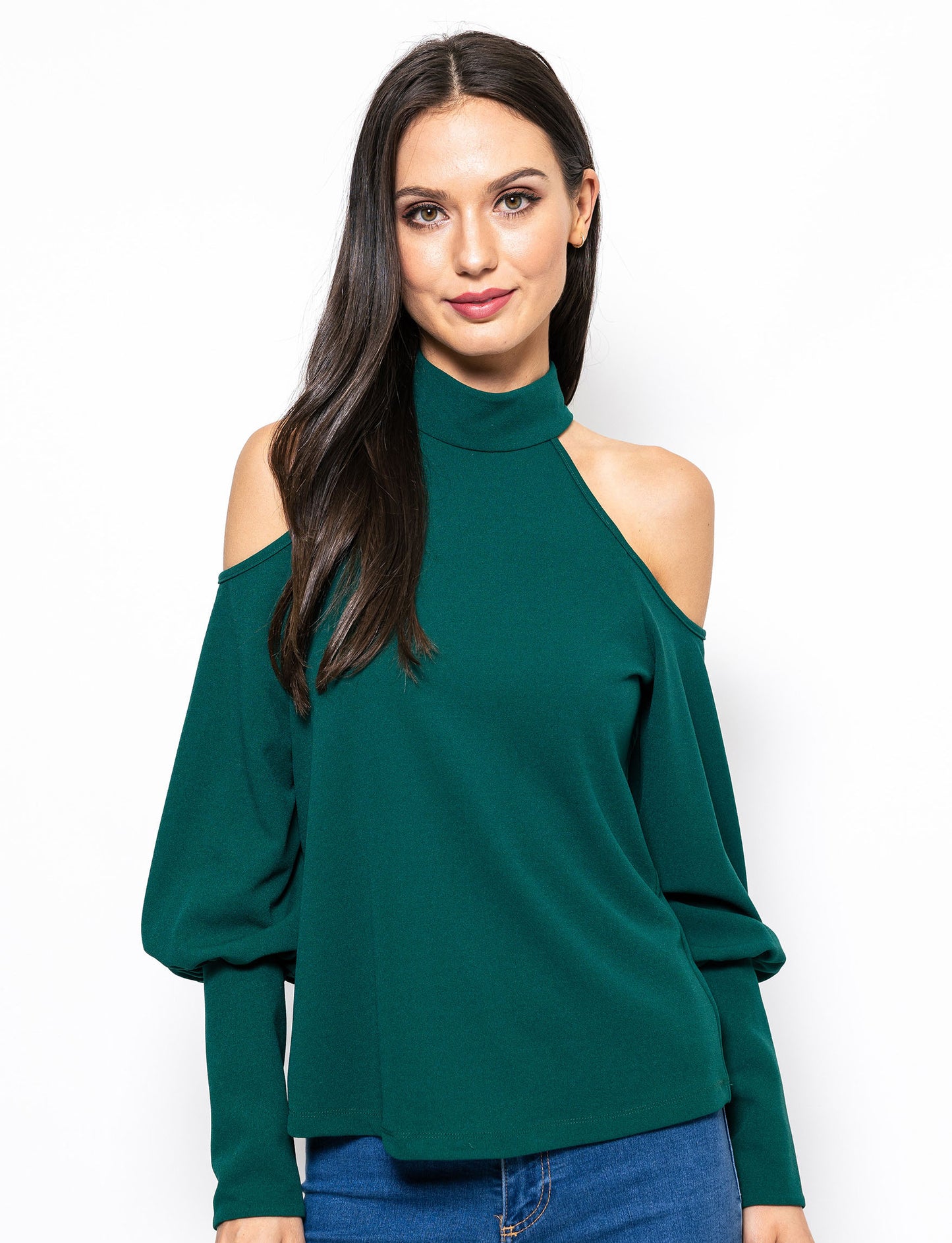 Trendy Twist Cold Shoulder Brooklyn Blouse