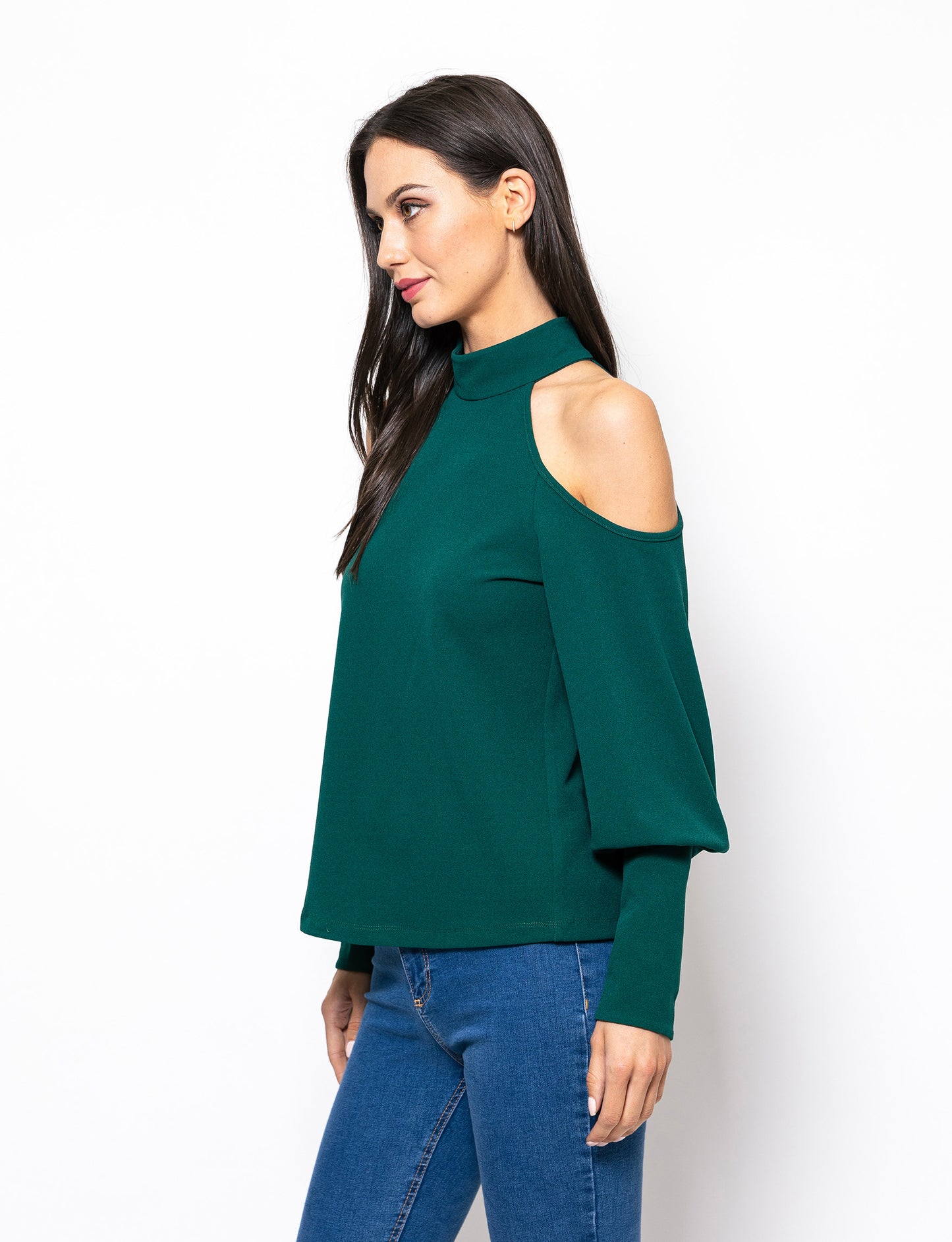 Trendy Twist Cold Shoulder Brooklyn Blouse