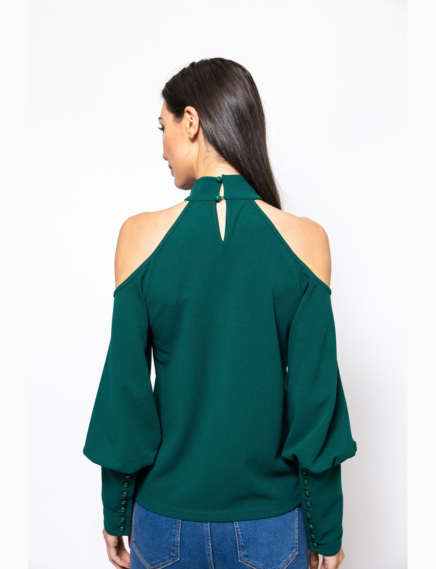 Trendy Twist Cold Shoulder Brooklyn Blouse