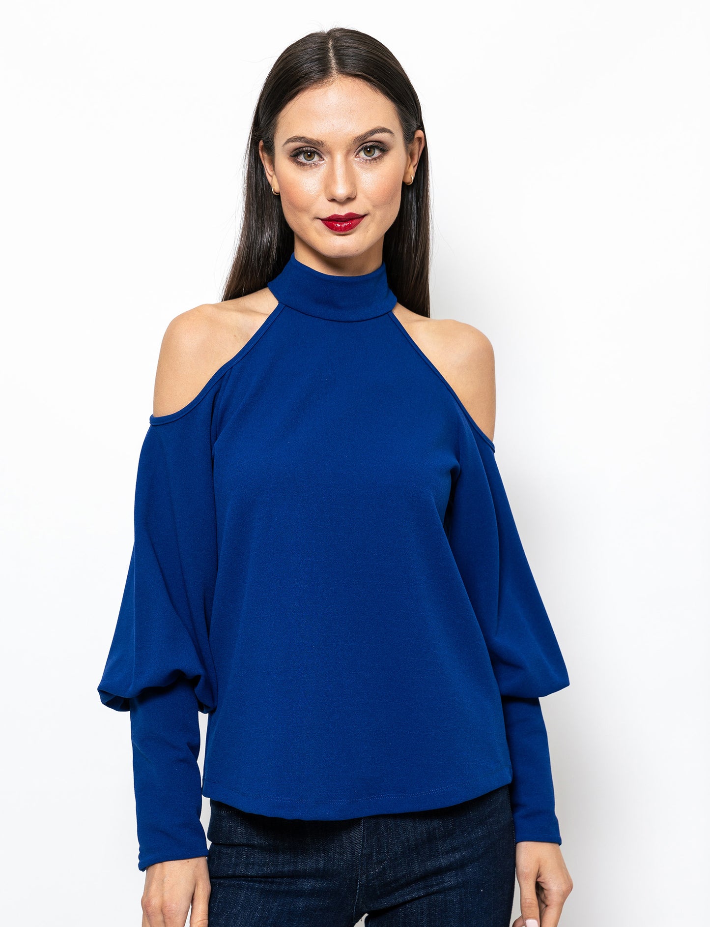 Trendy Twist Cold Shoulder Brooklyn Blouse
