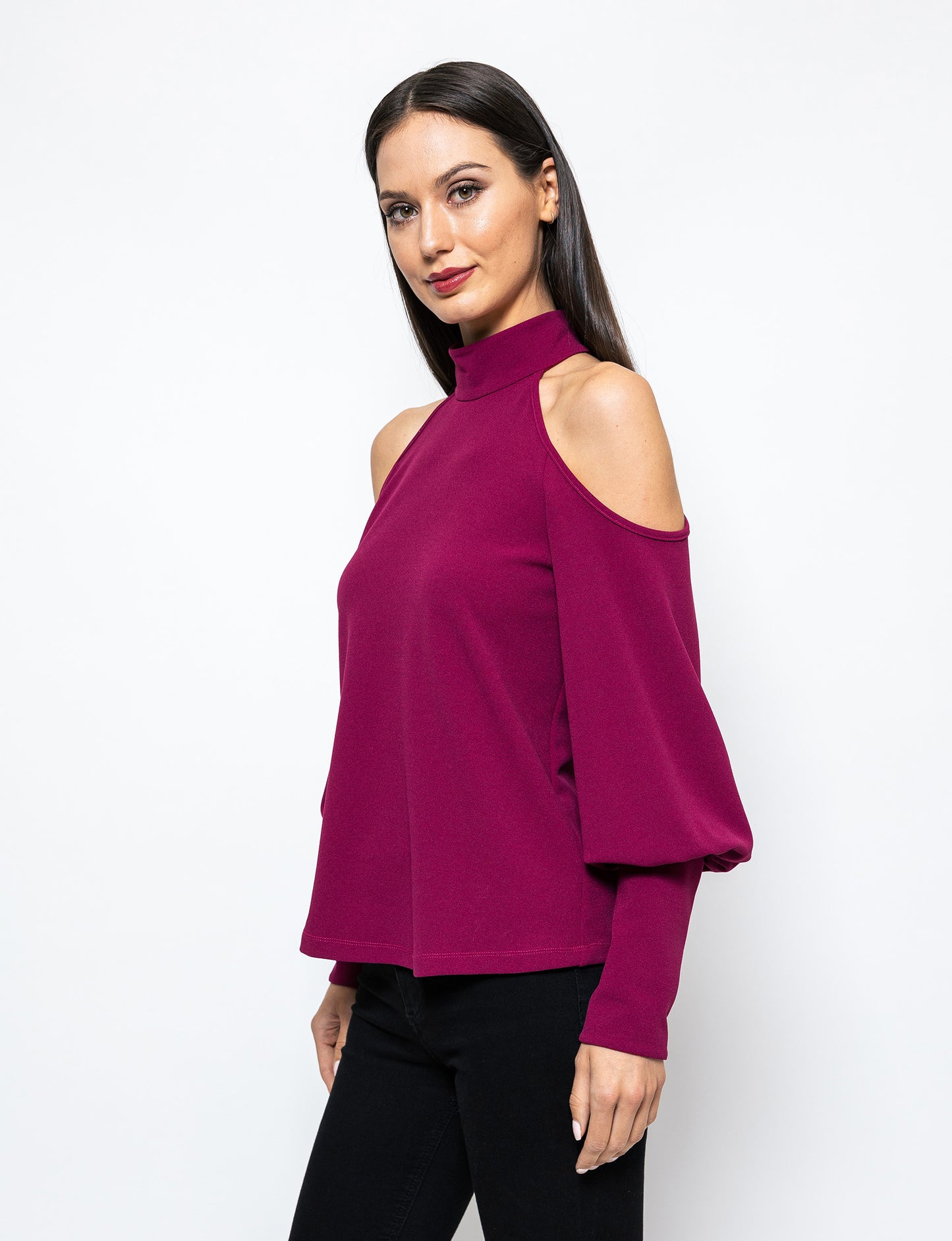 Trendy Twist Cold Shoulder Brooklyn Blouse