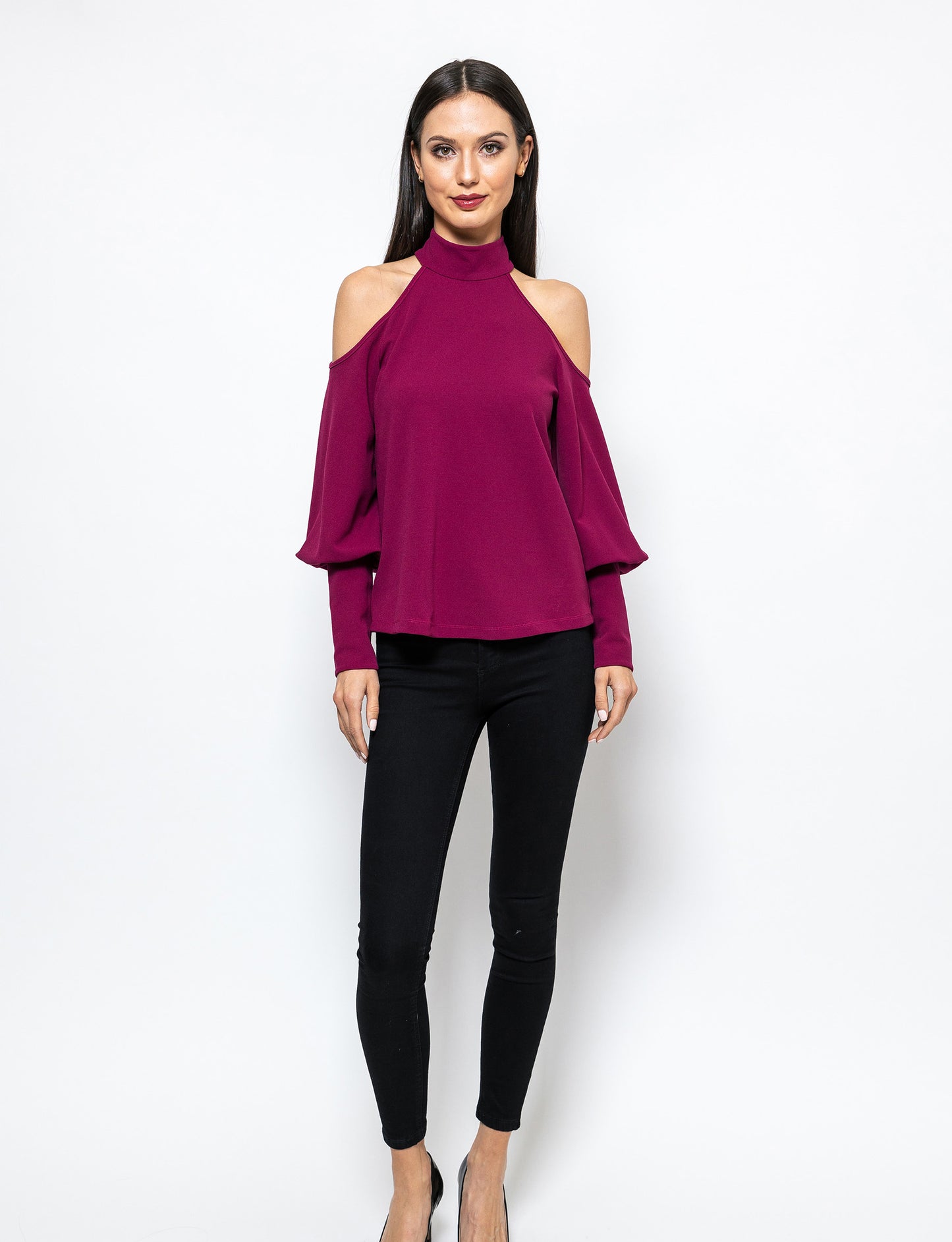 Trendy Twist Cold Shoulder Brooklyn Blouse