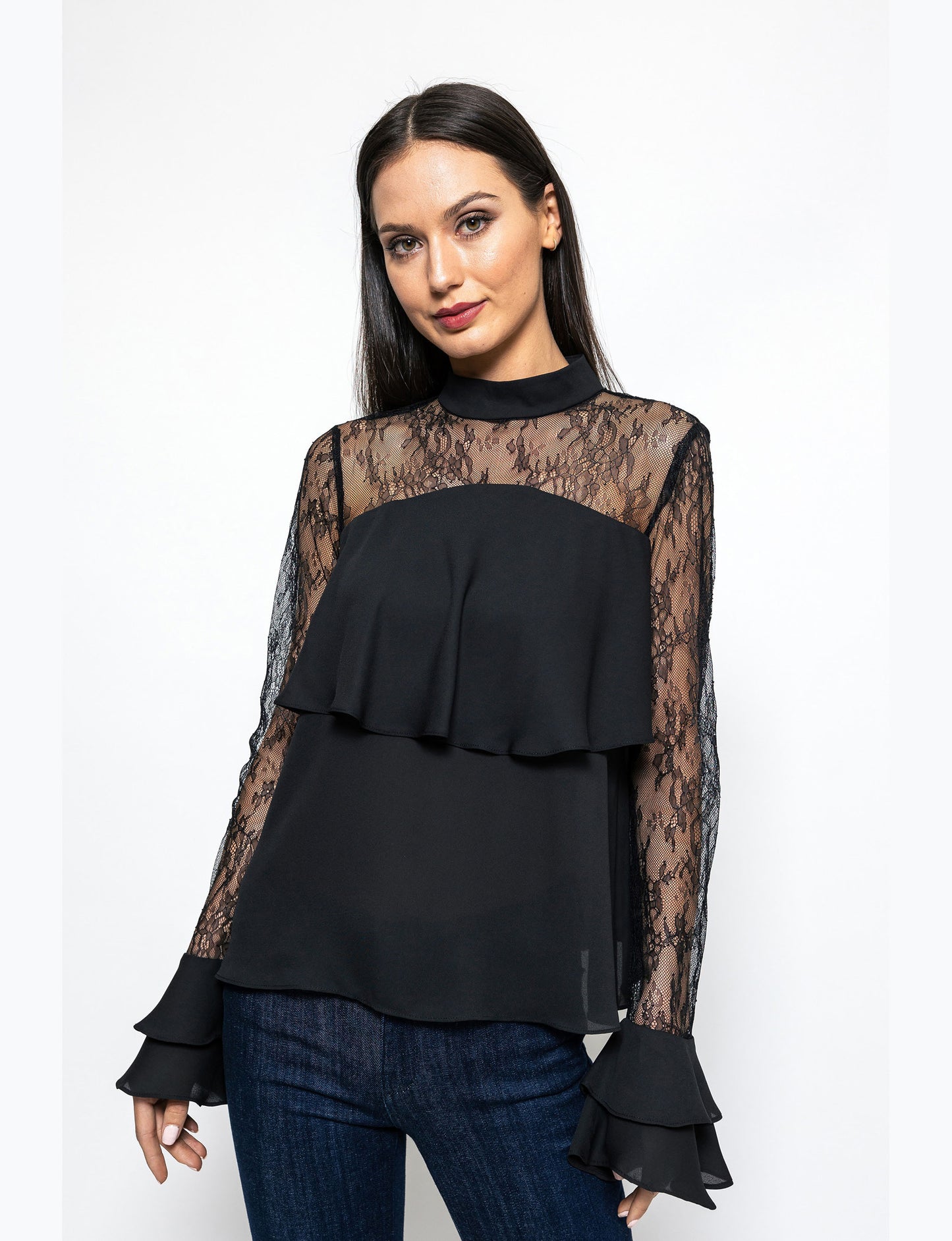 Clearly Yours Nelle Ruffled Sleeve Blouse