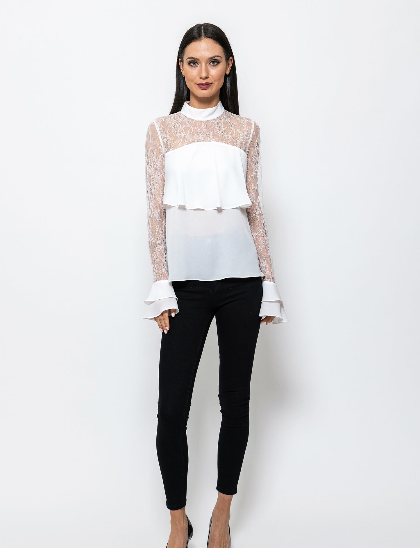 Clearly Yours Nelle Ruffled Sleeve Blouse