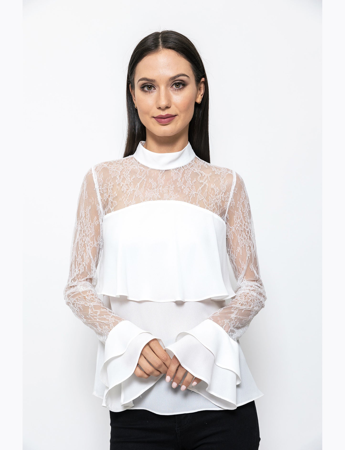Clearly Yours Nelle Ruffled Sleeve Blouse
