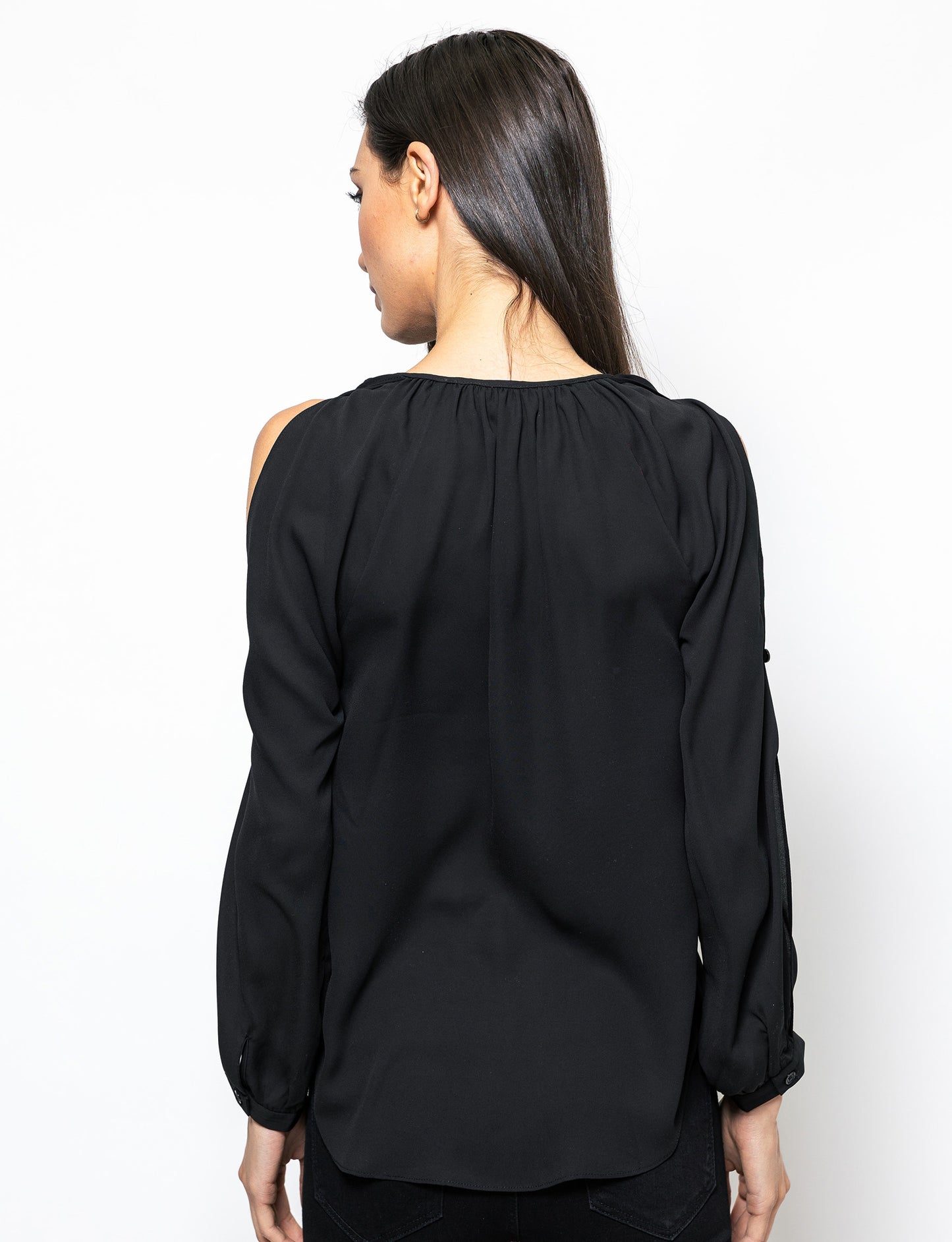 Elevated Impression Cath Cold Shoulder Blouse