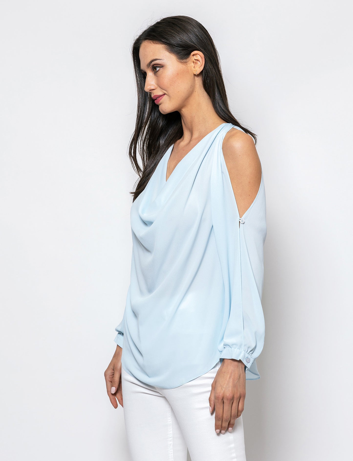 Elevated Impression Cath Cold Shoulder Blouse