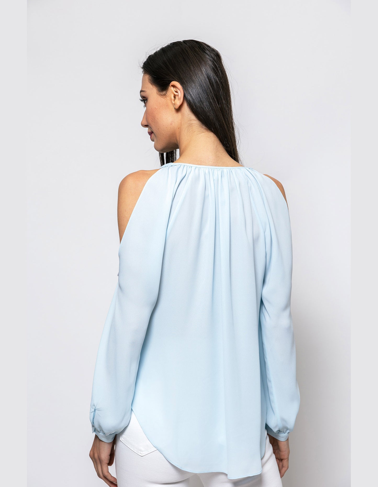 Elevated Impression Cath Cold Shoulder Blouse