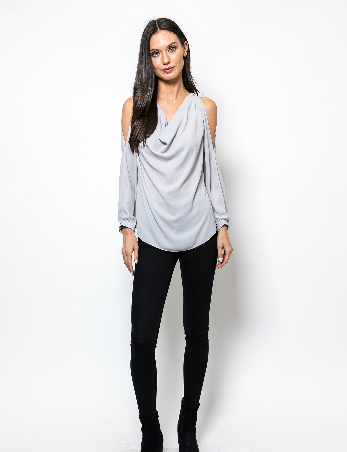 Elevated Impression Cath Cold Shoulder Blouse