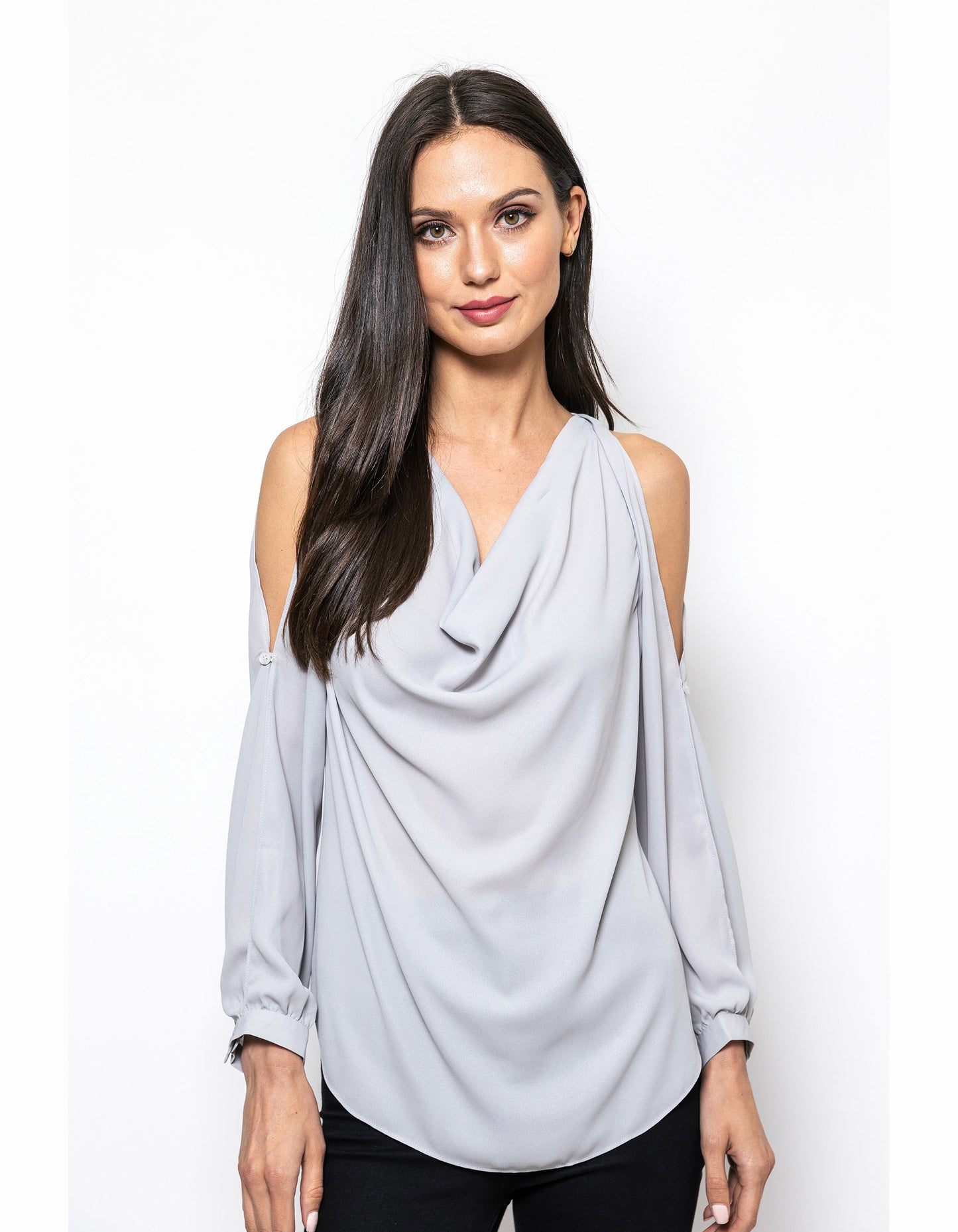 Elevated Impression Cath Cold Shoulder Blouse