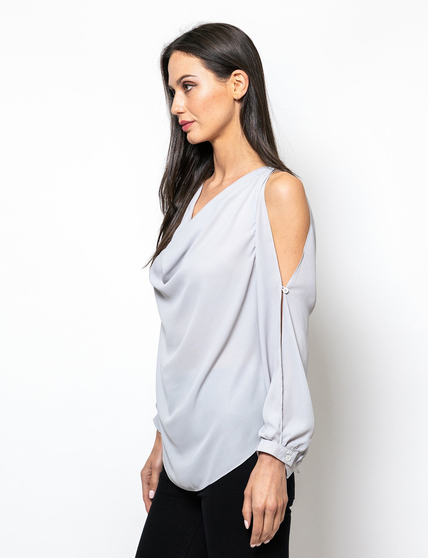 Elevated Impression Cath Cold Shoulder Blouse