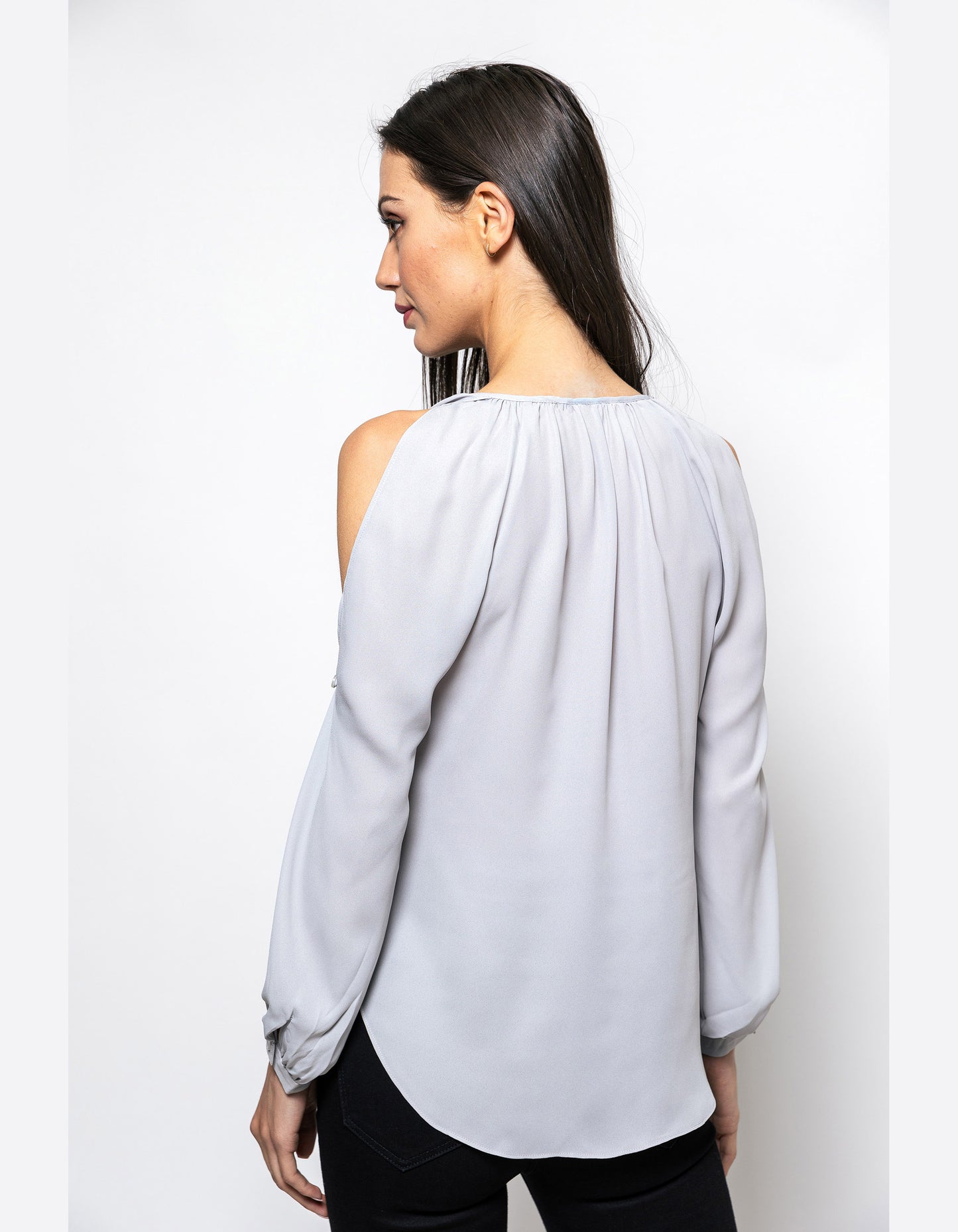Elevated Impression Cath Cold Shoulder Blouse