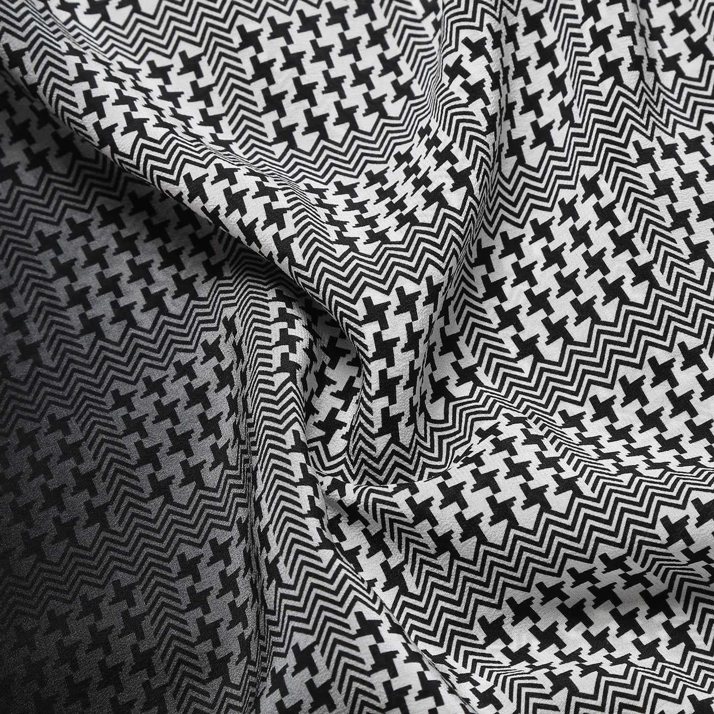 Always Real Houndstooth Print Lysa Silk Top