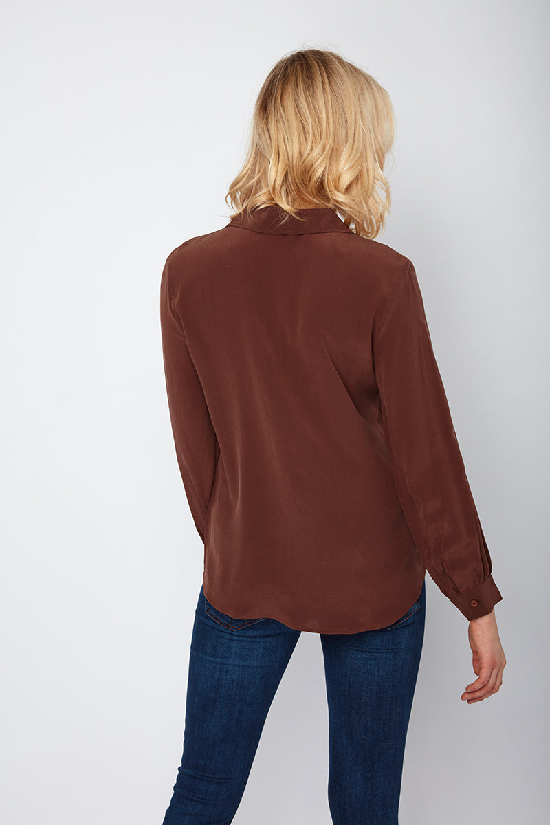 Chic Vibes Only Jones Printed Silk Shirt