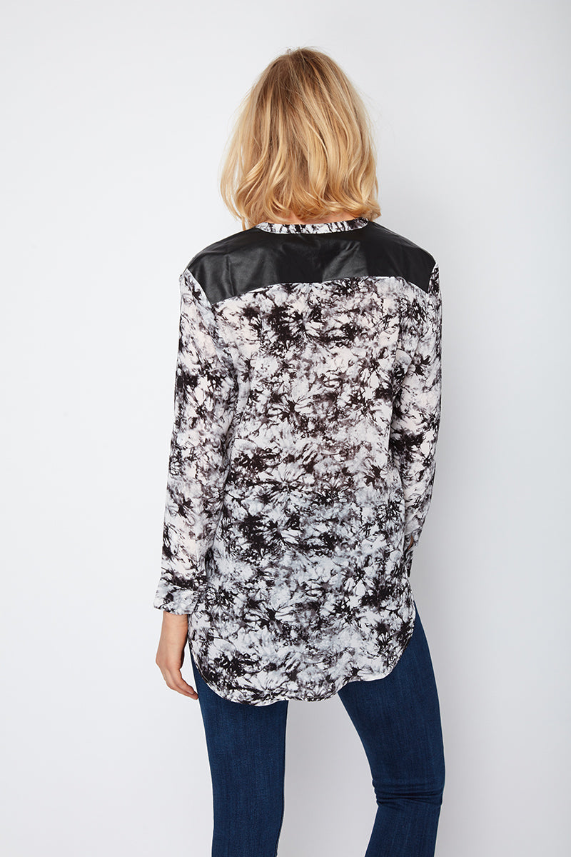Absolute Essential Faith Printed Silk Top