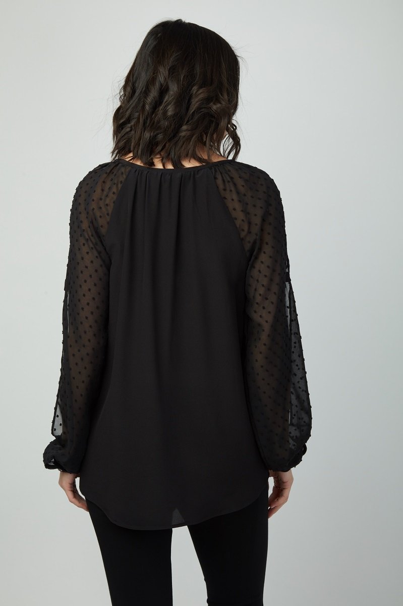 Swiss Dot Silk Kiernan Top