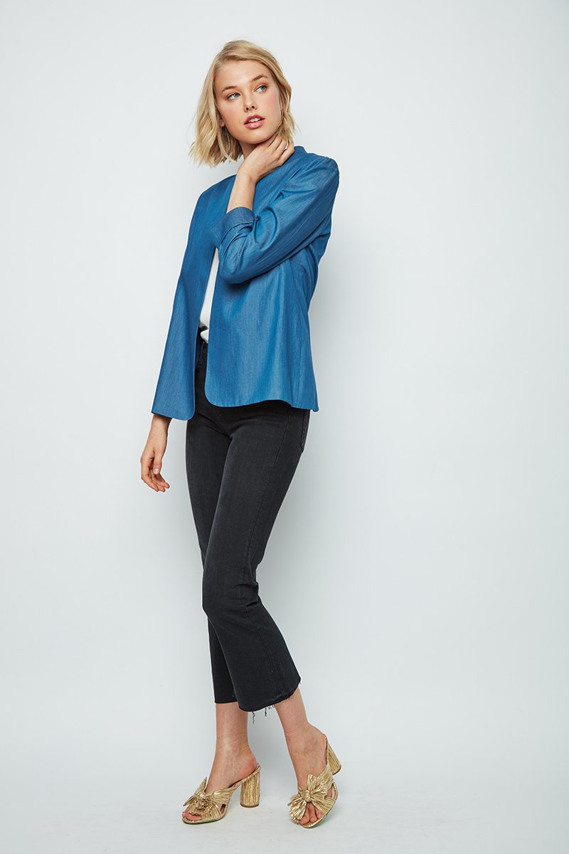Next Level Lattice Back Denim Milly Jacket