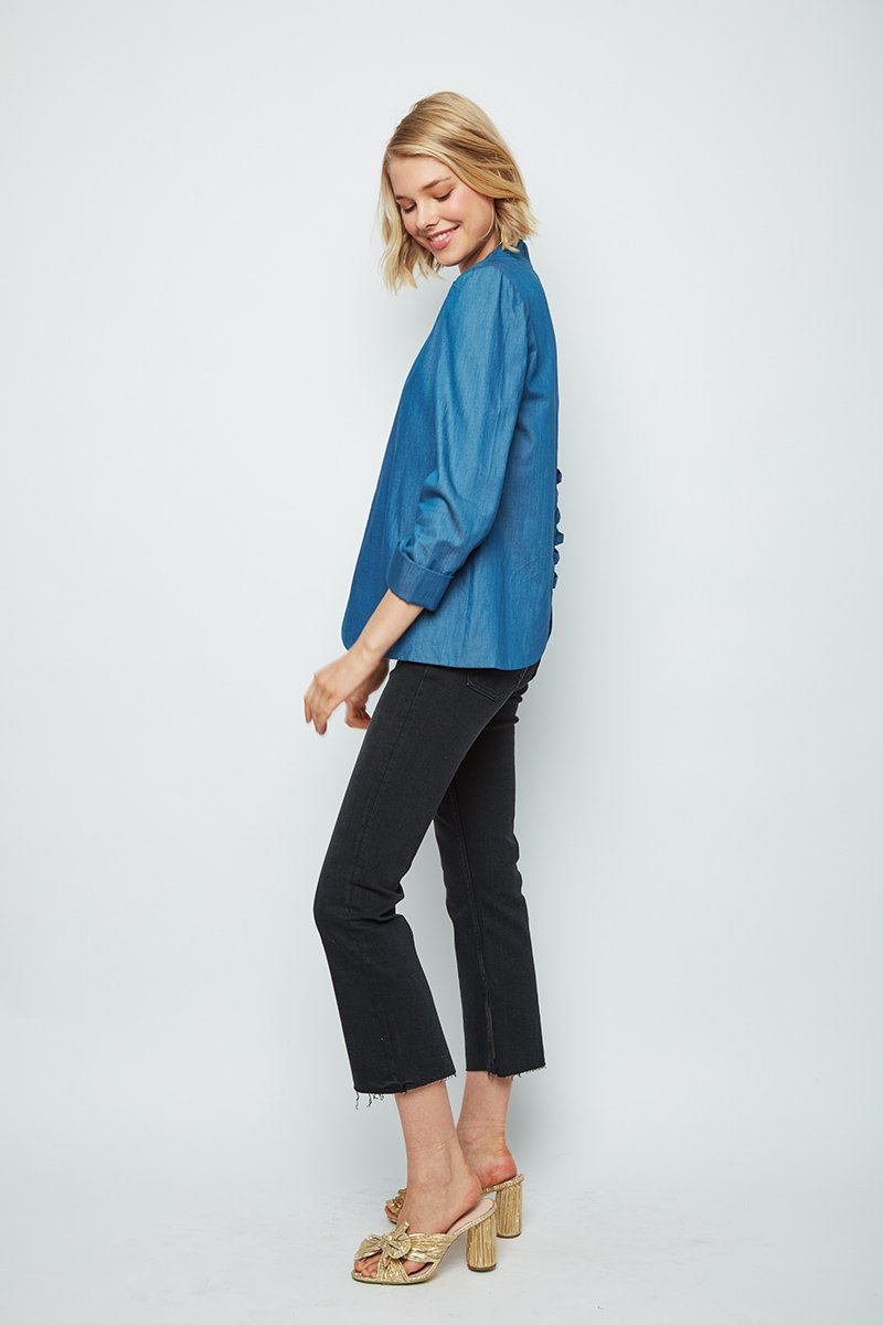 Next Level Lattice Back Denim Milly Jacket