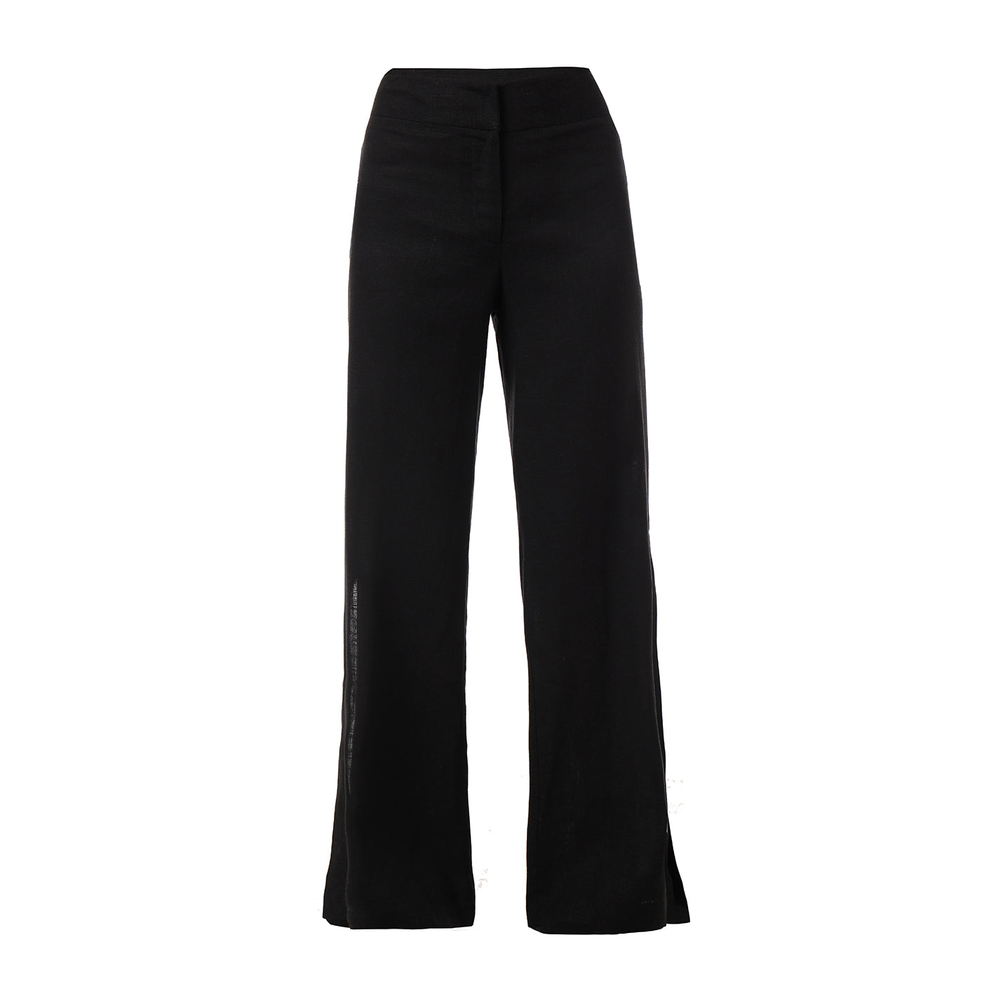 Total Winner Tara Linen-Blend Slit Flare Pants