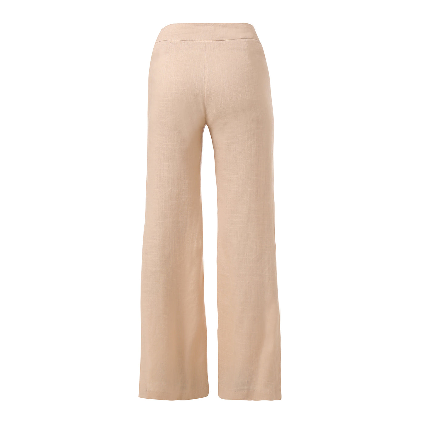Total Winner Tara Linen-Blend Slit Flare Pants