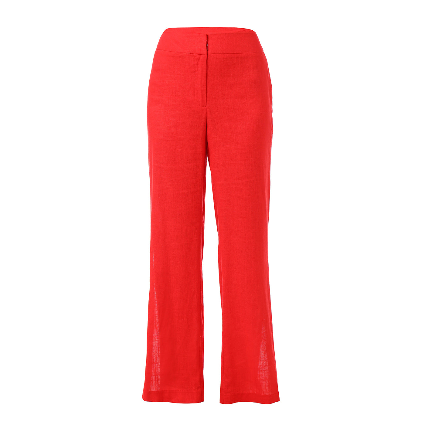 Total Winner Tara Linen-Blend Slit Flare Pants