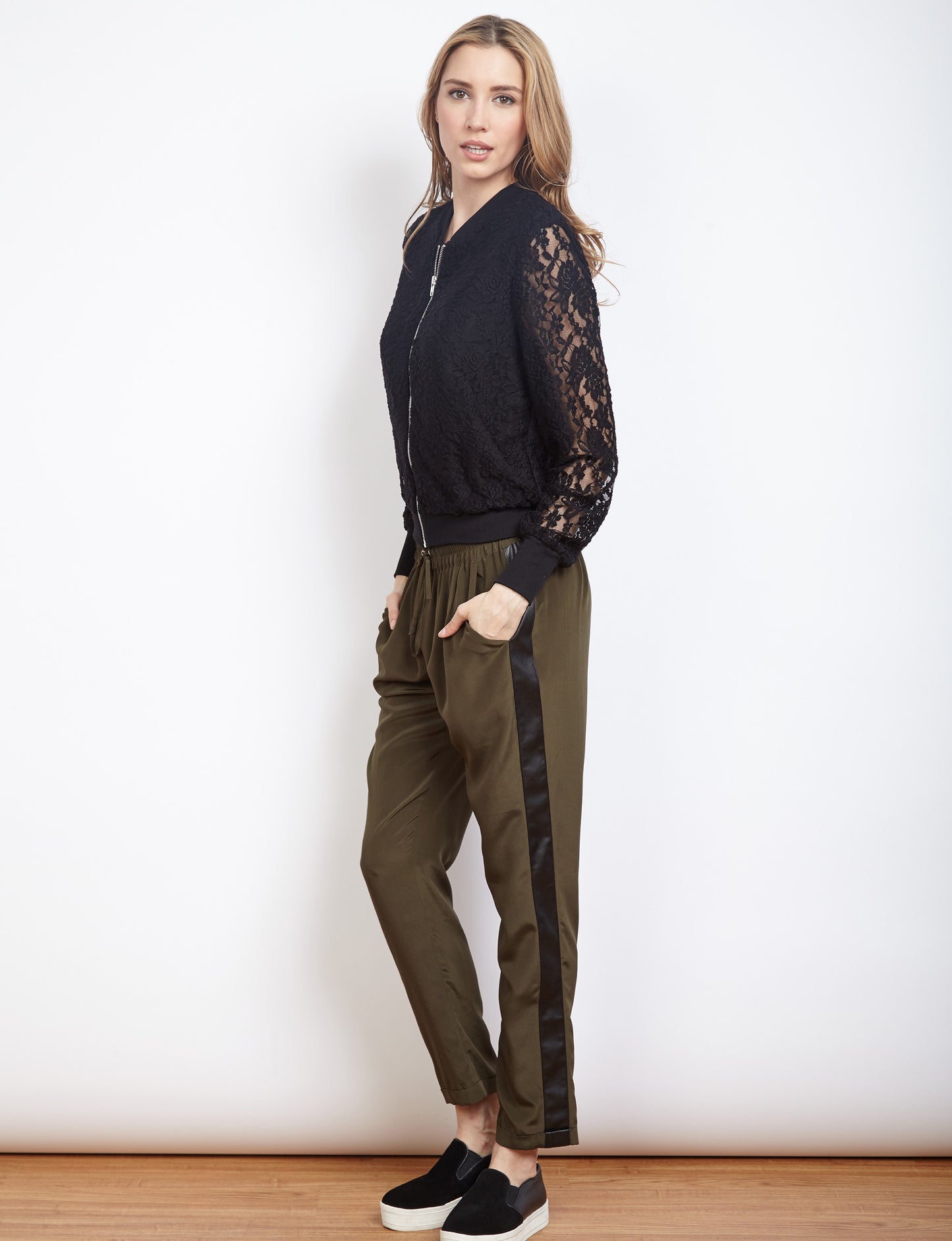Into You Gela Lace Sleeve Jacket