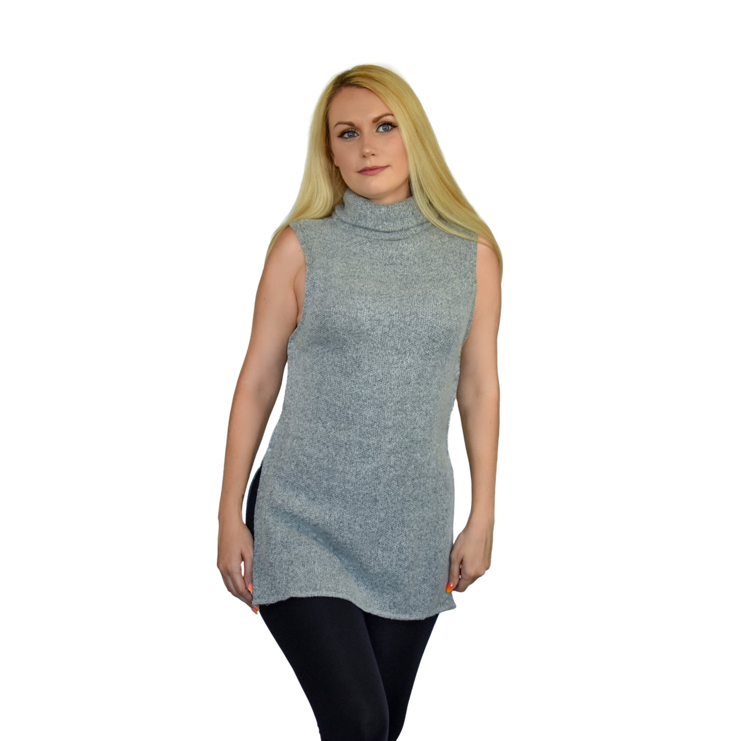 Keeping It Cozy Sleeveless Turtleneck Top