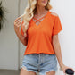 Cold Shoulder Tops for Women Summer Shirts V Neck Criss Cross Tops Sexy Blouse, Solid Color S-XXL