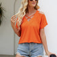 Cold Shoulder Tops for Women Summer Shirts V Neck Criss Cross Tops Sexy Blouse, Solid Color S-XXL