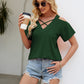 Cold Shoulder Tops for Women Summer Shirts V Neck Criss Cross Tops Sexy Blouse, Solid Color S-XXL