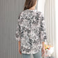 Women's Floral Printed Button Down Shirt with 3/4 Sleeves