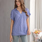 Women's Long Tunic Blouse with Dainty Floral Print