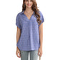 Women's Long Tunic Blouse with Dainty Floral Print