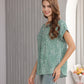 Women's Short-Sleeve Tunic Top with Distinctive Leopard Print