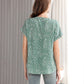 Women's Short-Sleeve Tunic Top with Distinctive Leopard Print