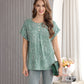 Women's Short-Sleeve Tunic Top with Distinctive Leopard Print