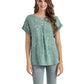 Women's Short-Sleeve Tunic Top with Distinctive Leopard Print