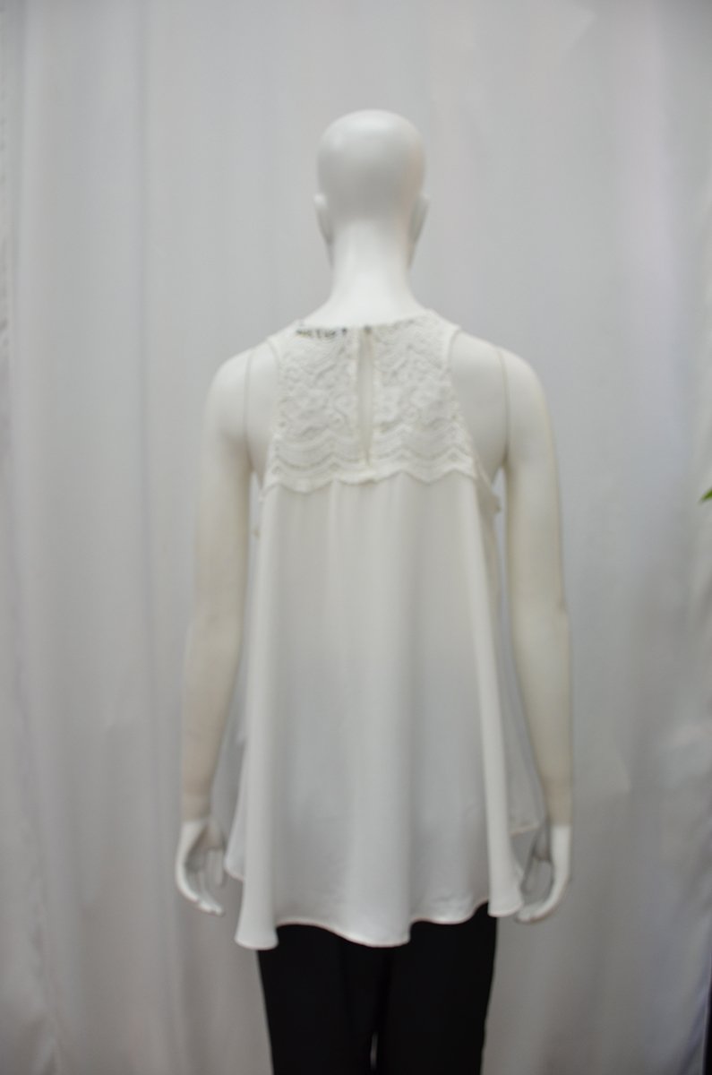 Flare Crochet Lace High-Low Toby Top