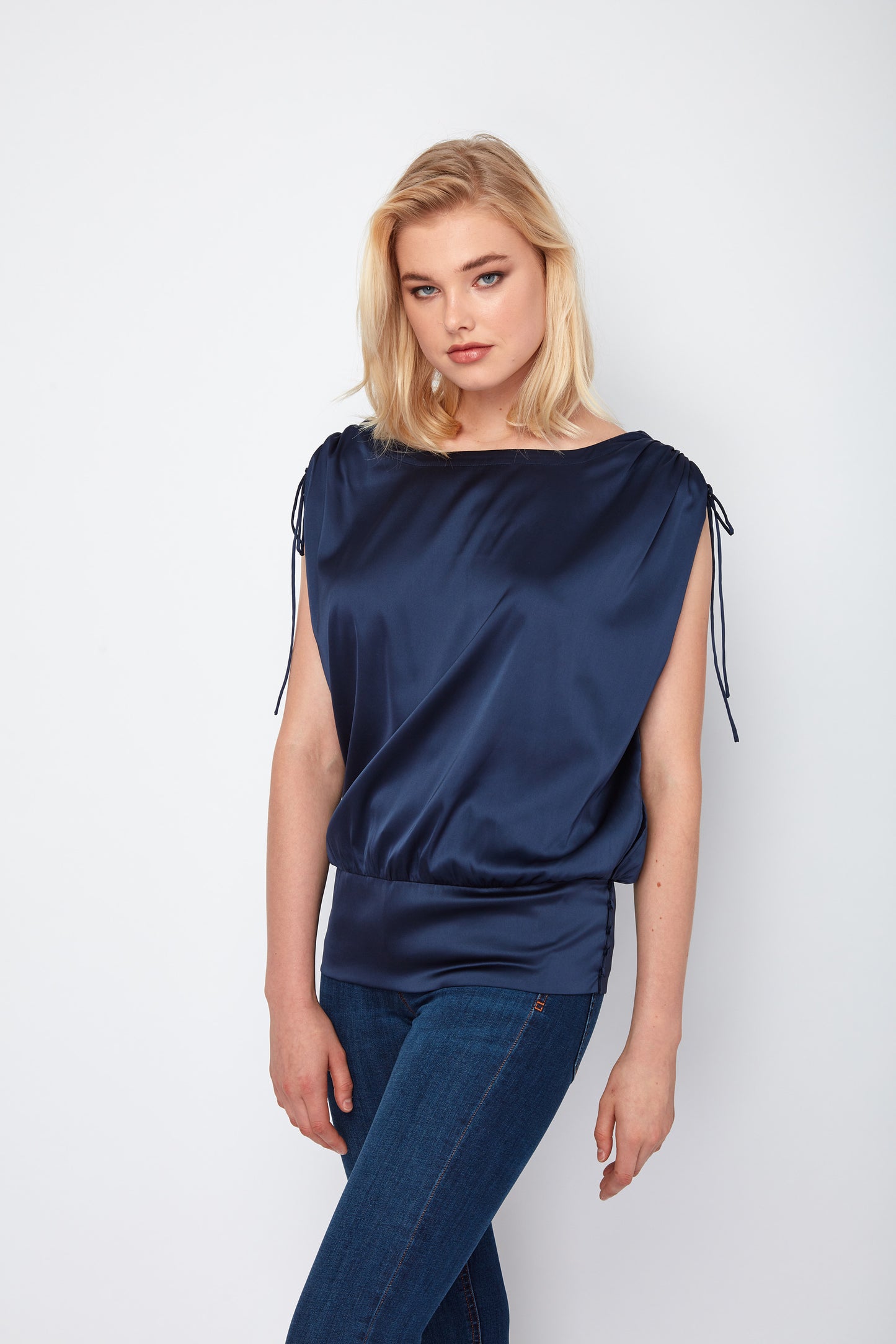 Totally Trendy Bini Jewel Neck Top
