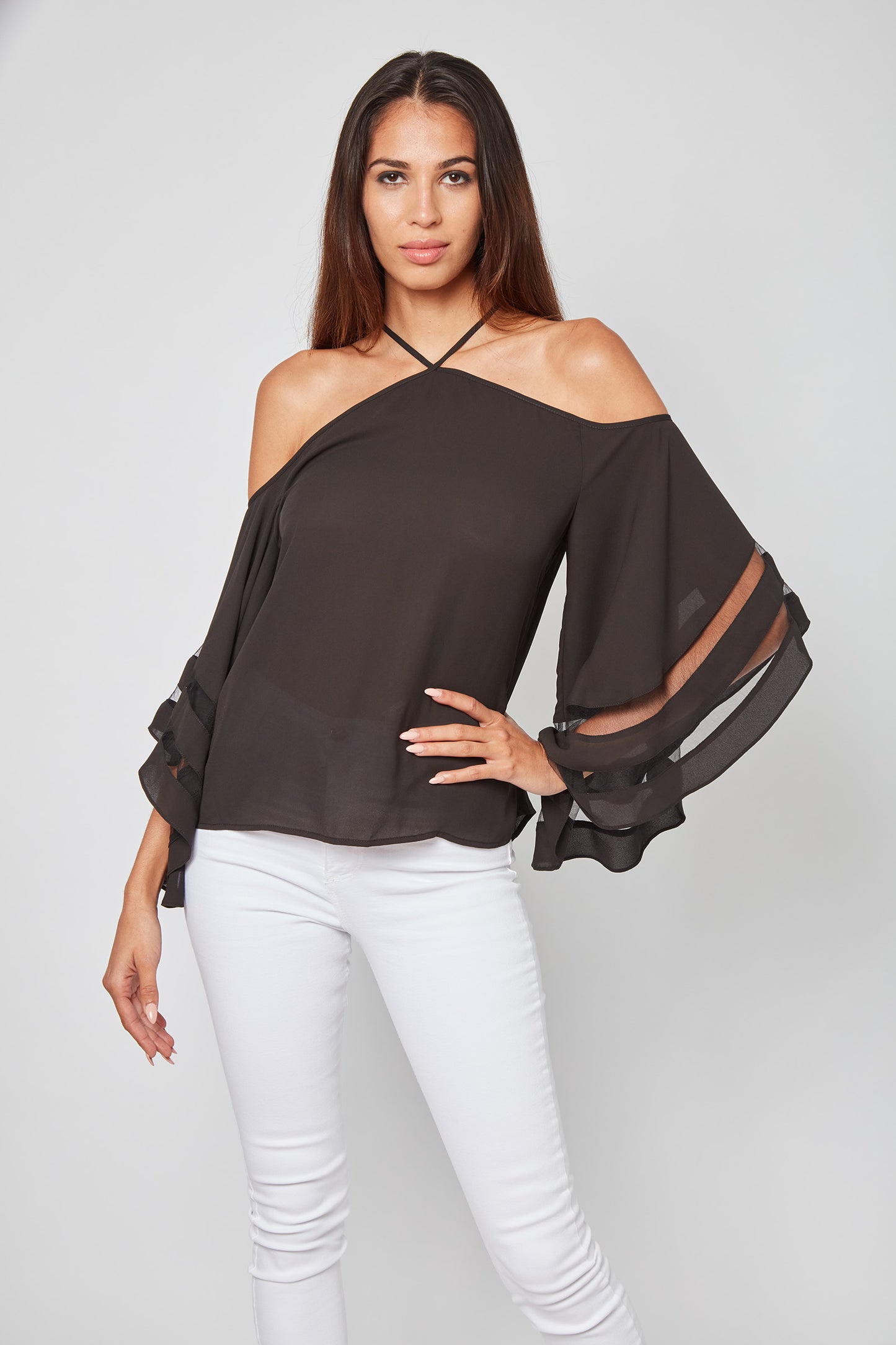 Cute Personality Meredith Halter Blouse