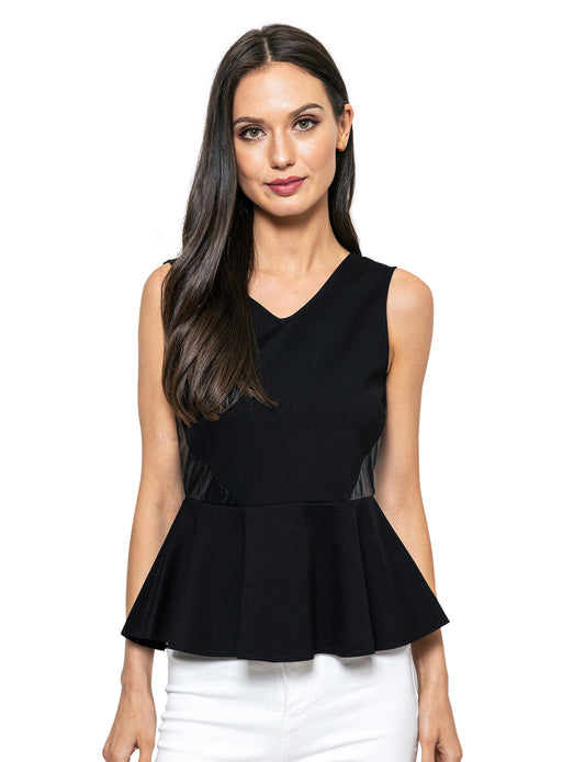 Babe Touch Betty Sleeveless Peplum Blouse